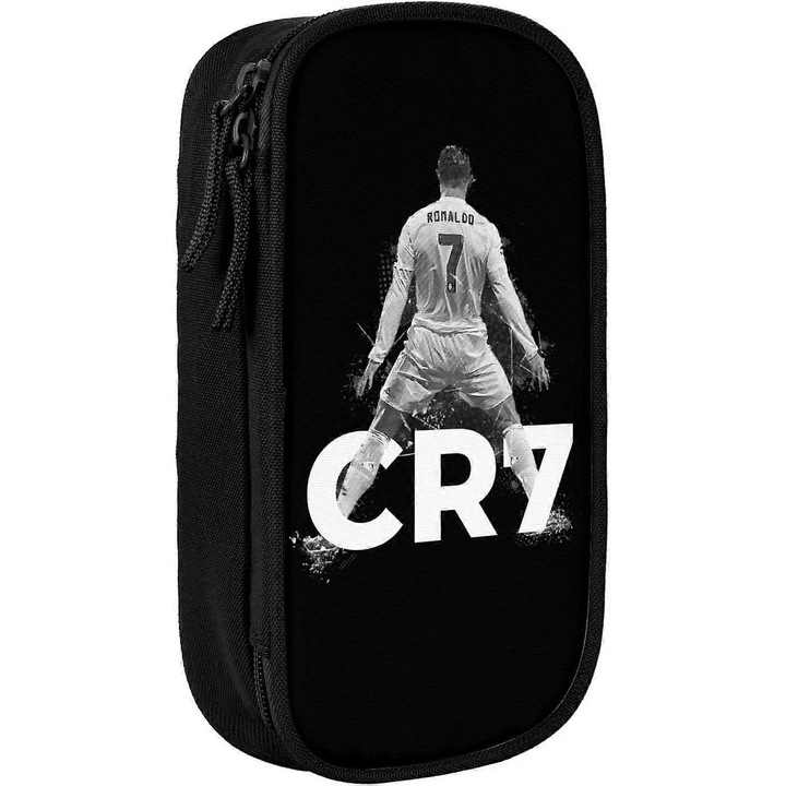 Несесер, голям капацитет, 2 джоба с цип, 3 вътрешни джоба, 5 слота за химикалки, многоцветен, 30x10x10см