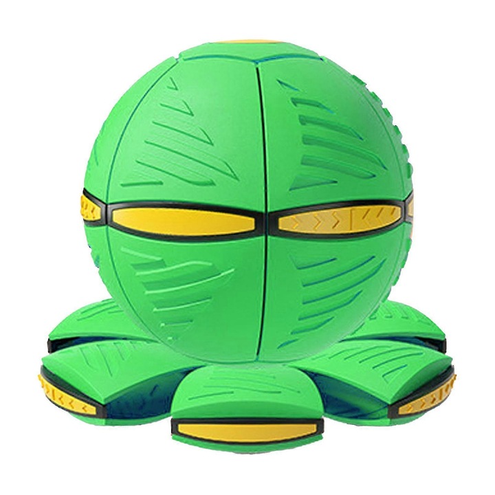 Minge zburatoare interactiva cu lumini, verde, 210g, set 1 bucata