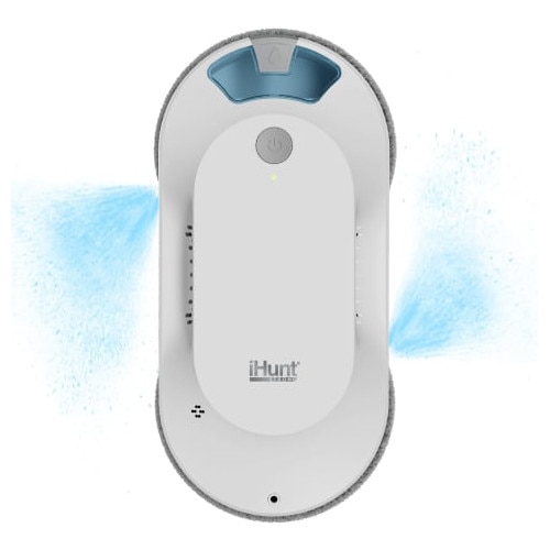 Robot autonom de curatare geamuri iHunt Smart Window Robot 4 Ultra, 72W, Wi-Fi, Pulverizator Apa, Acumulator, Viteza imbunatatita, Rezervor 65ml, Protectie anti-cadere, Telecomanda, Aplicatie Control Android / iOS, White