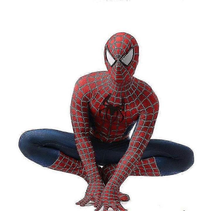 Costum de Cosplay Spider Man pentru Adulti, Multicolor, S