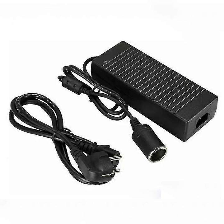 Inversor auto 12V 10A, adaptor de alimentare AC/DC, conector pentru bricheta auto, 110-240V la 12V