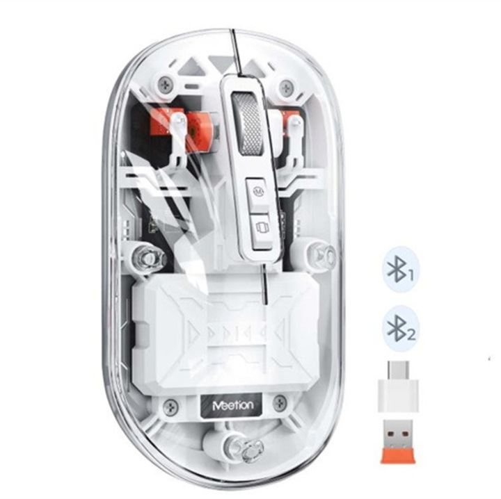 Meetion мишка BTM005 2,4G+Bluetooth бяла