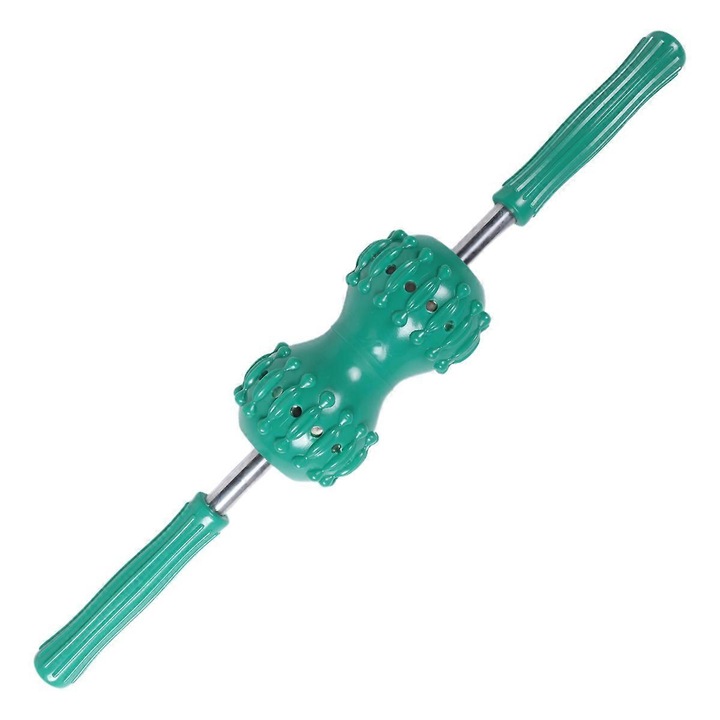 Многофункционална масажна ролка с магнити, зелена, 136x26mm, 149x84mm