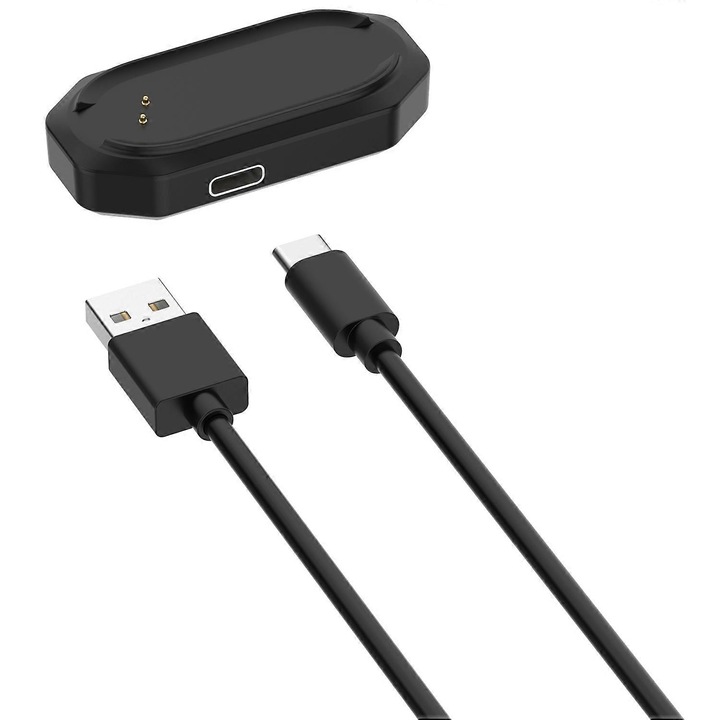 Зарядна станция за камери Insta360 GO3 и GO3S, включен кабел, черен, 19гр