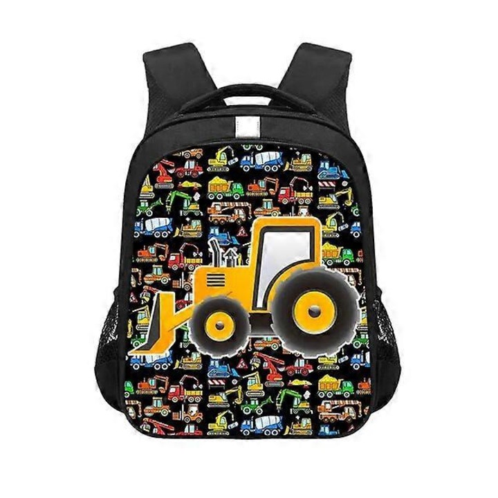 Rucsac cu imprimeu tractor pentru adolescenti, 16 inch
