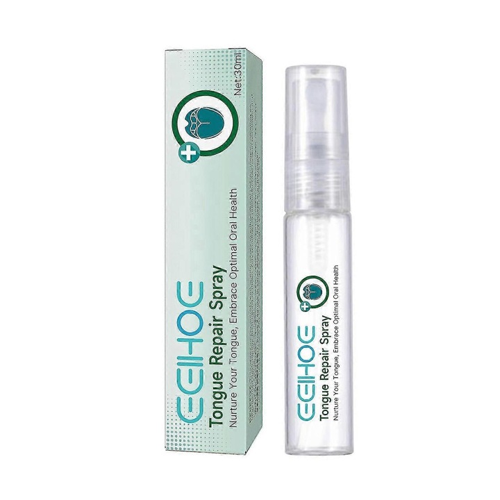Nyelvjavító spray 30ml, duzzanatcsökkentő, rossz lehelet kezelésére, EELHOE