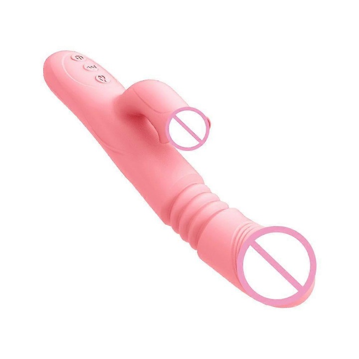 Elektromos vibrátor fűtéssel, 23 cm, 7 rezgésmód, szilikon