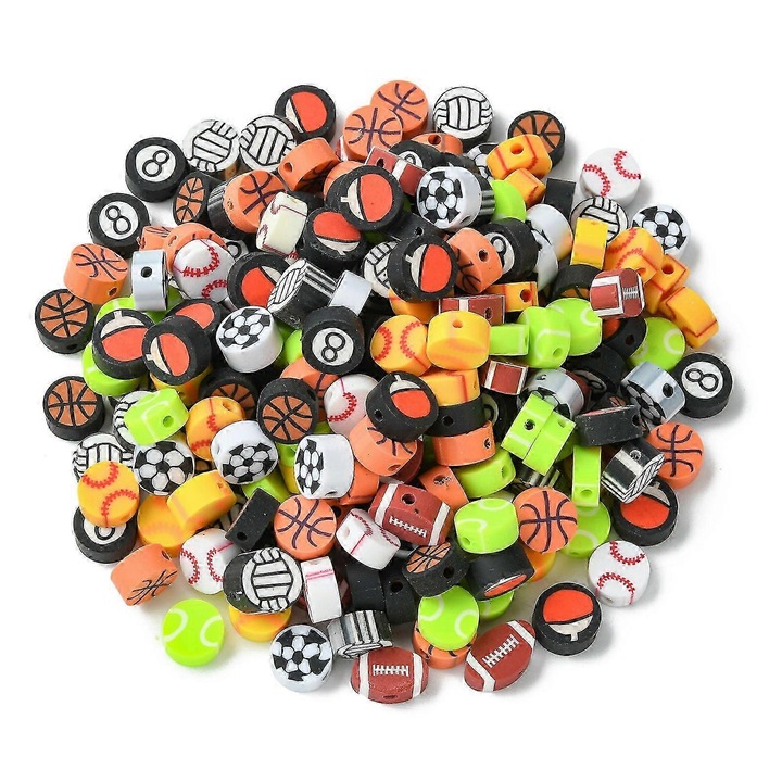 Set 200 bucati Mingi din Argila Polimerica, 10~12mm, Multicolor