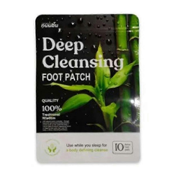 Plasturi detoxifiere picioare, 10 bucati, ingrediente naturale, extract de pelin, otet de bambus, 68g