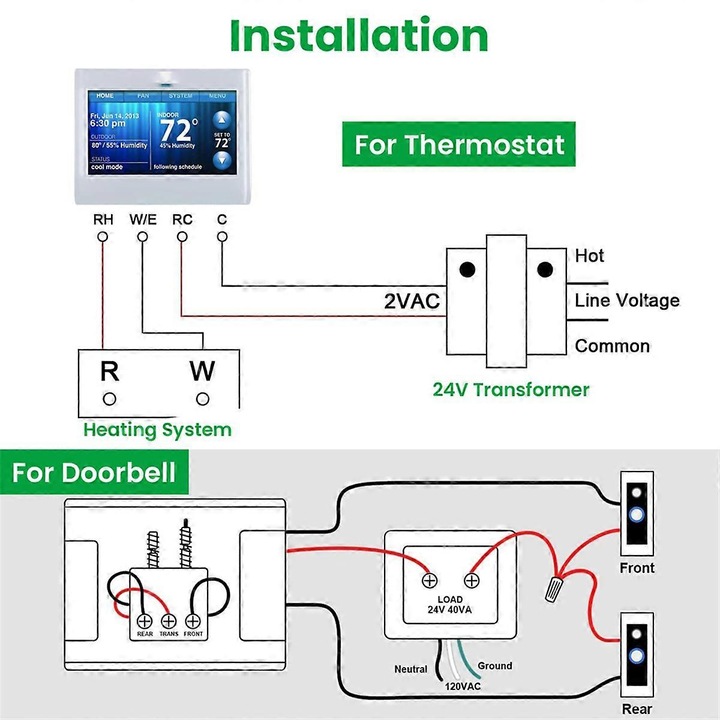 Transformator video interfon 24V 40VA, negru si argintiu, pentru mai multe dispozitive