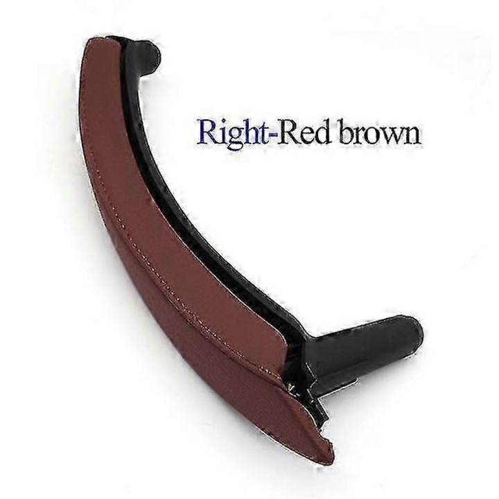 Manere interioare de usa din piele pentru BMW X5 X6 E70 E71 2007-2013, set 4 bucati, maro roscat