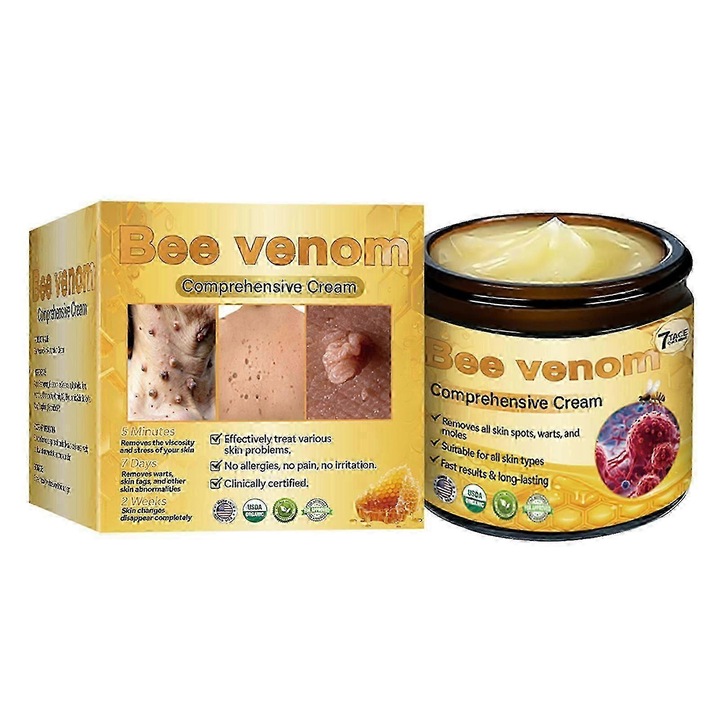 Szemölcseltávolító krém, 60ml, gyengéd formula, gyors hatás, méhméreg