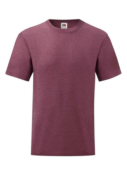 Férfi rövid ujjú póló, bordó, pamut, dupla varrás, 3XL INTL