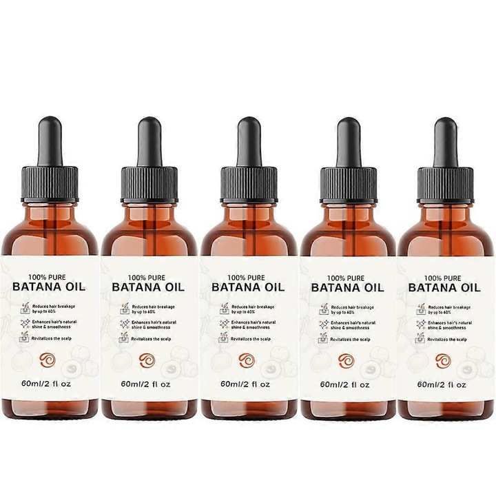 Ulei organic Batana pentru cresterea parului, imbunatateste textura, reduce ruperea, 5 bucati