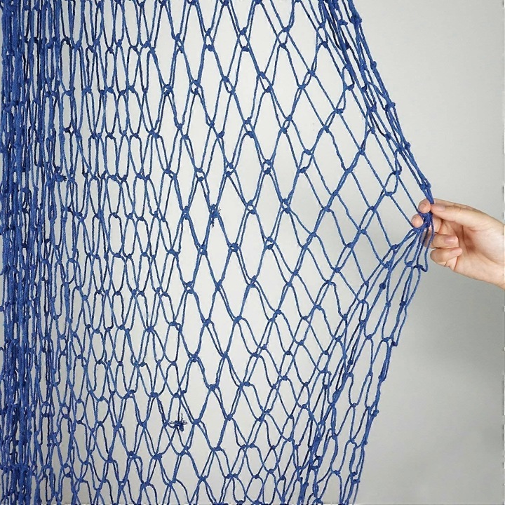 Plasa de pescuit 100x200cm, alb-albastru, decor exterior