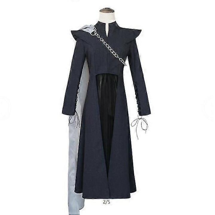 Costum de Cosplay Daenerys Targaryen, set complet, negru, XL