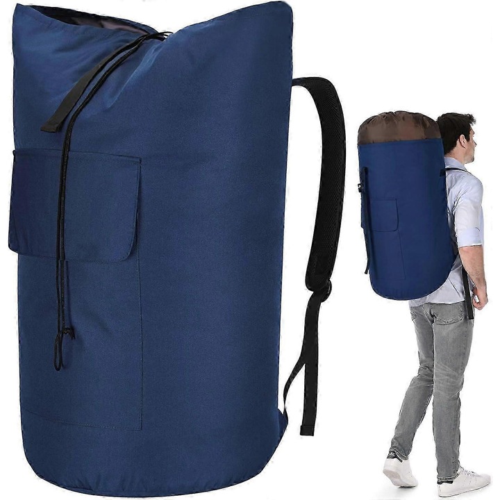 Extra nagy zsák, 115L, vállpántokkal, sötétkék