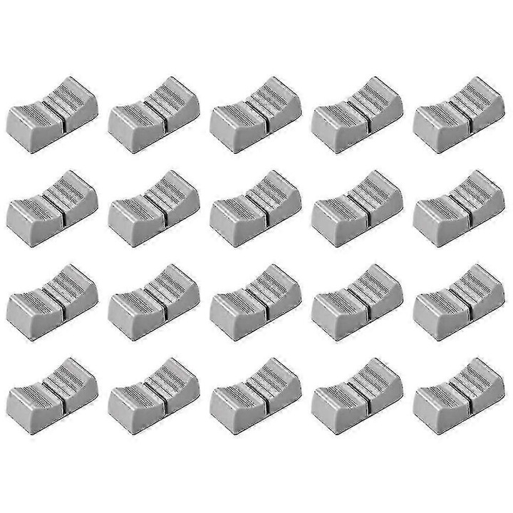 Set 20 butoane, 24mmx11mmx10mm, gri, pentru mixer console