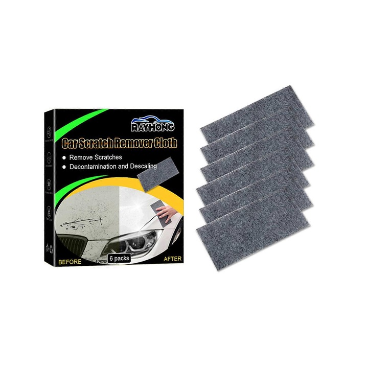 Set 6 bucati carpa de reparare zgarieturi auto Rayhong, tehnologie nano, protectie vopsea