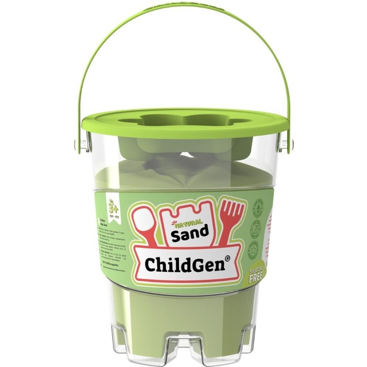 Натурална зелена матрица с кинетичен пясък 500гр