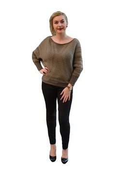 Bluza rafinata cu maneci largi si design de dungi,masura mare,D&J Exclusive, Maro Bluza rafinata cu maneci largi si design de dungi,masura mare,D&J Exclusive, Maro