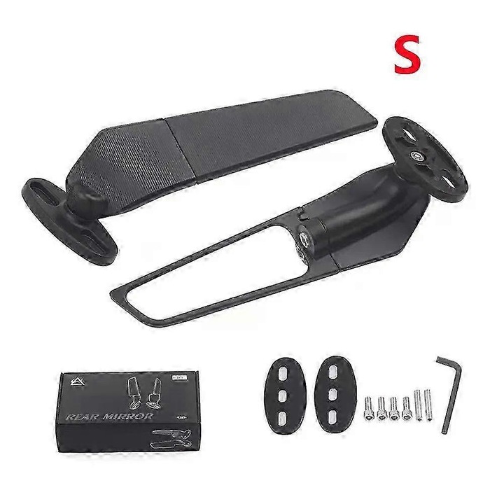 Oglinzi laterale moto set, ajustabile, din aliaj de aluminiu, pentru Honda CBR250 CBR300 CBR400 CBR500 CBR650R, transparente