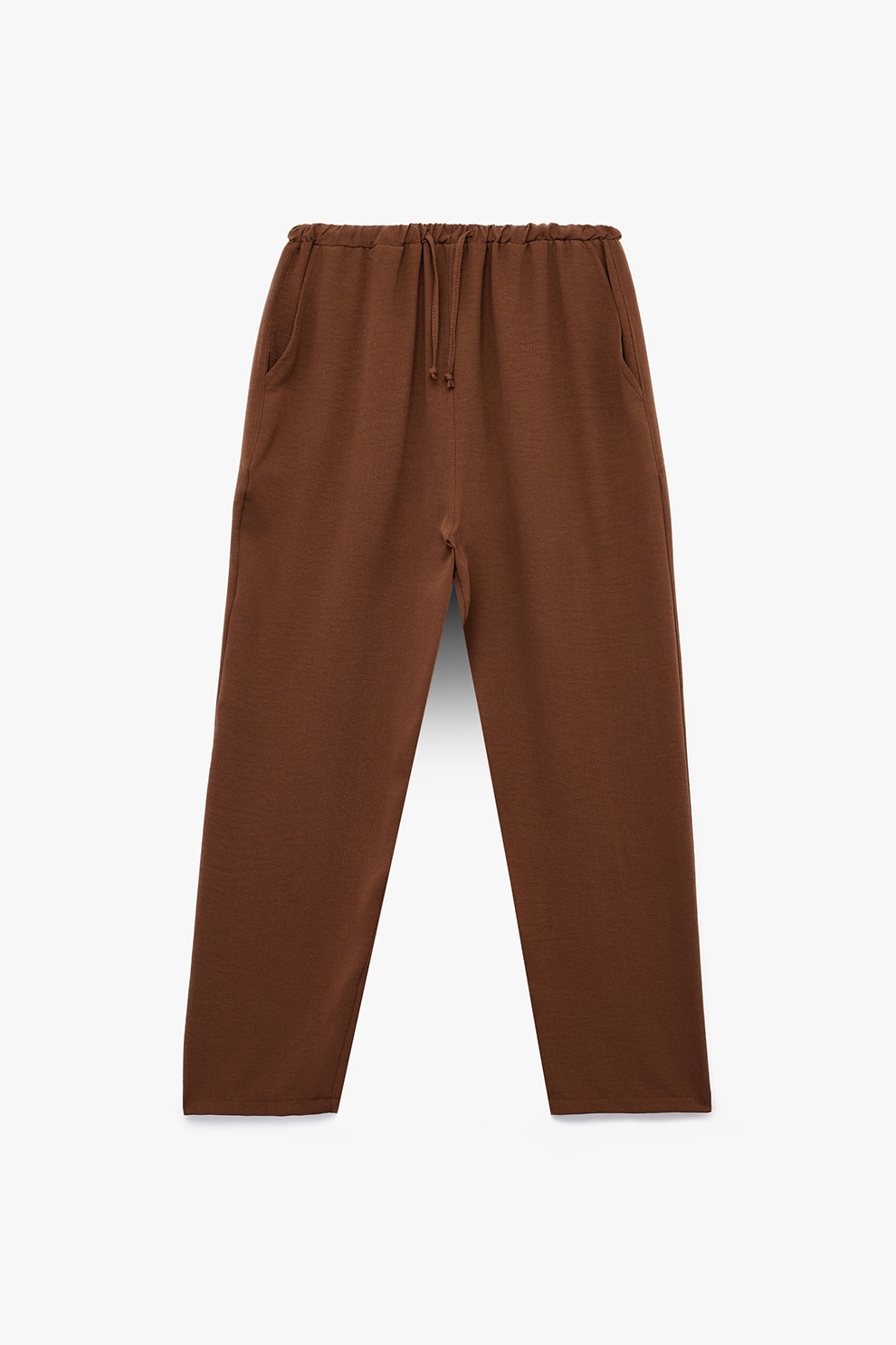 KOTON, Pantaloni cu snur in talie, Maro, 36