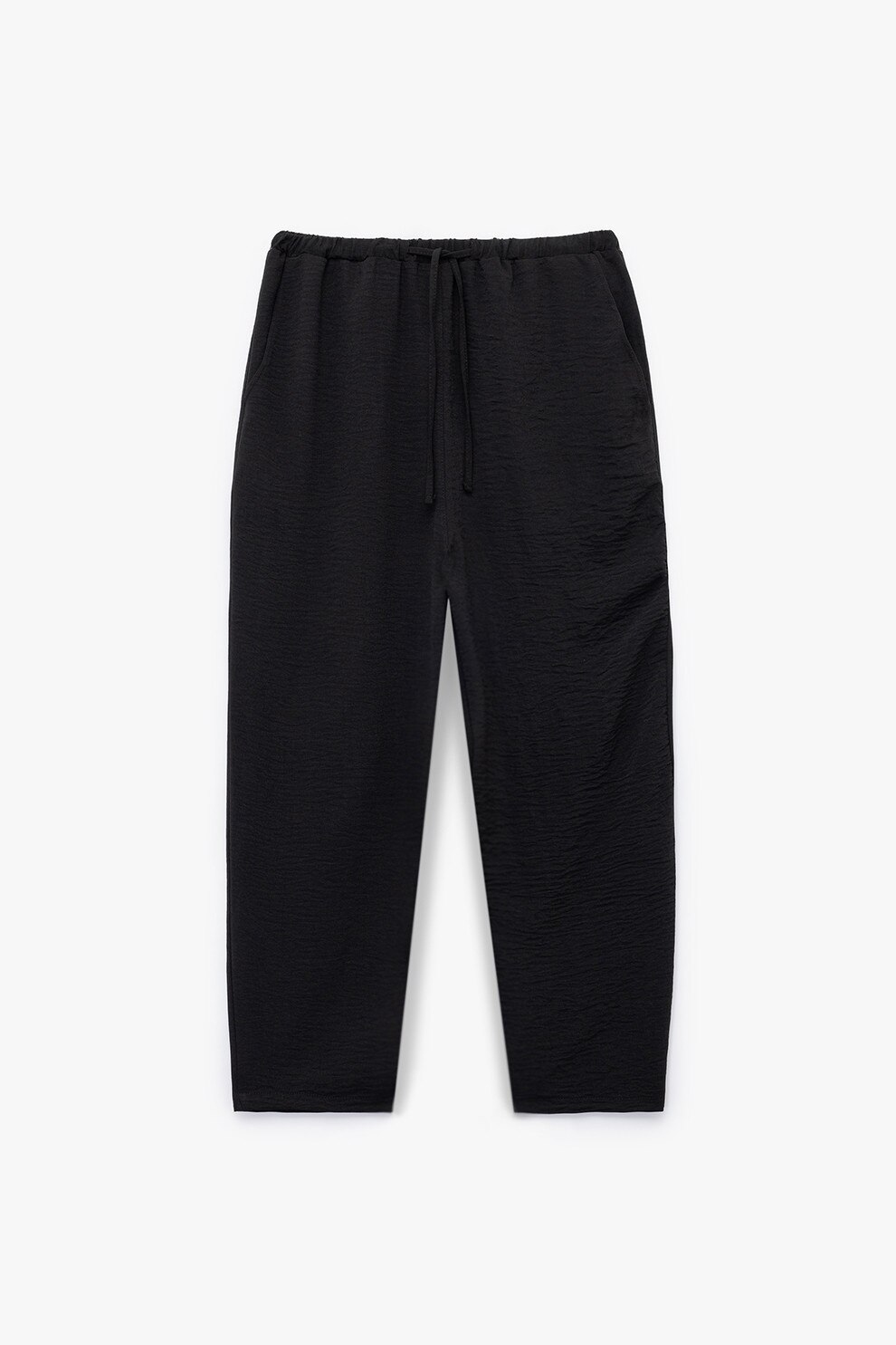 KOTON, Pantaloni cu snur in talie, Negru, 38