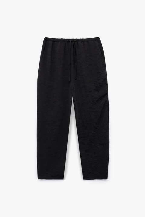 KOTON, Pantaloni cu snur in talie, Negru