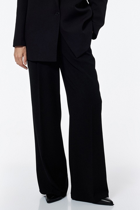 KOTON, Pantaloni drepti eleganti cu buzunare laterale, Negru