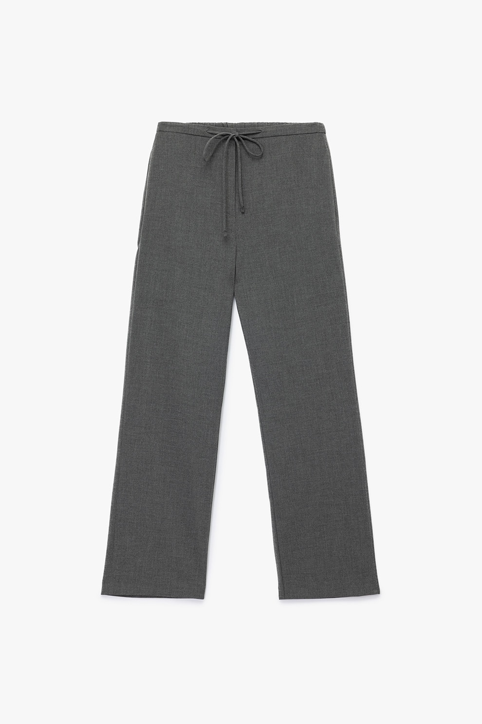 KOTON, Pantaloni drepti cu snur, Gri, 34 - eMAG.ro