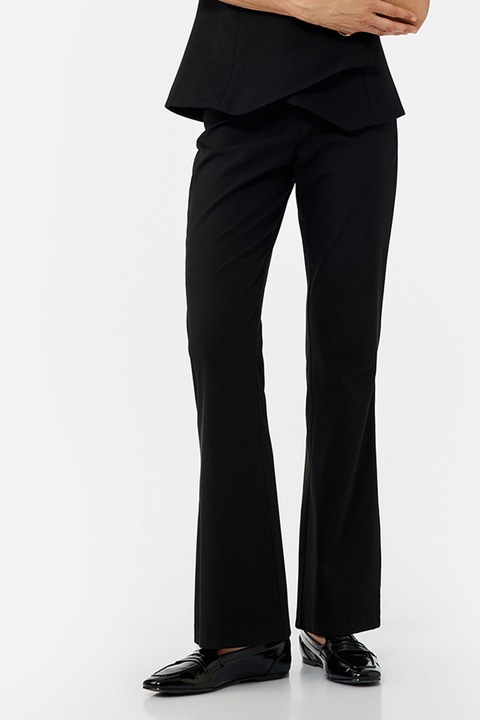 KOTON, Pantaloni bootcut slim fit, Negru