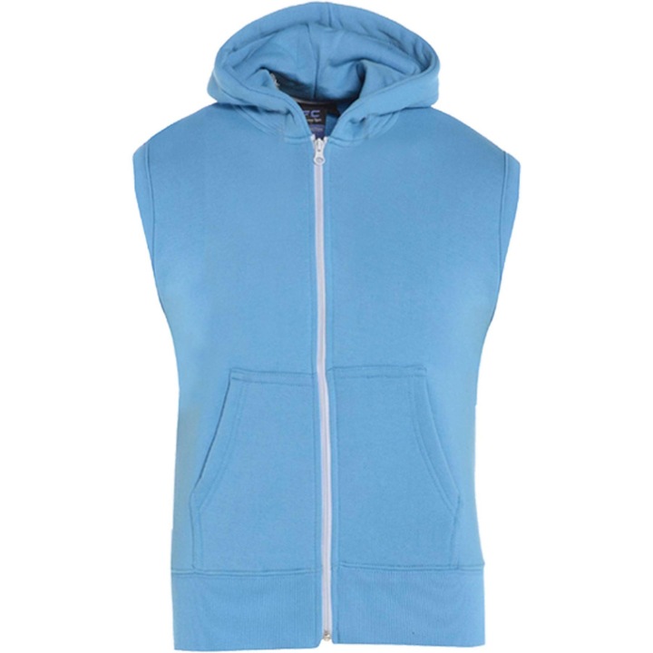 Vesra copii, gluga, fleece, albastru deschis