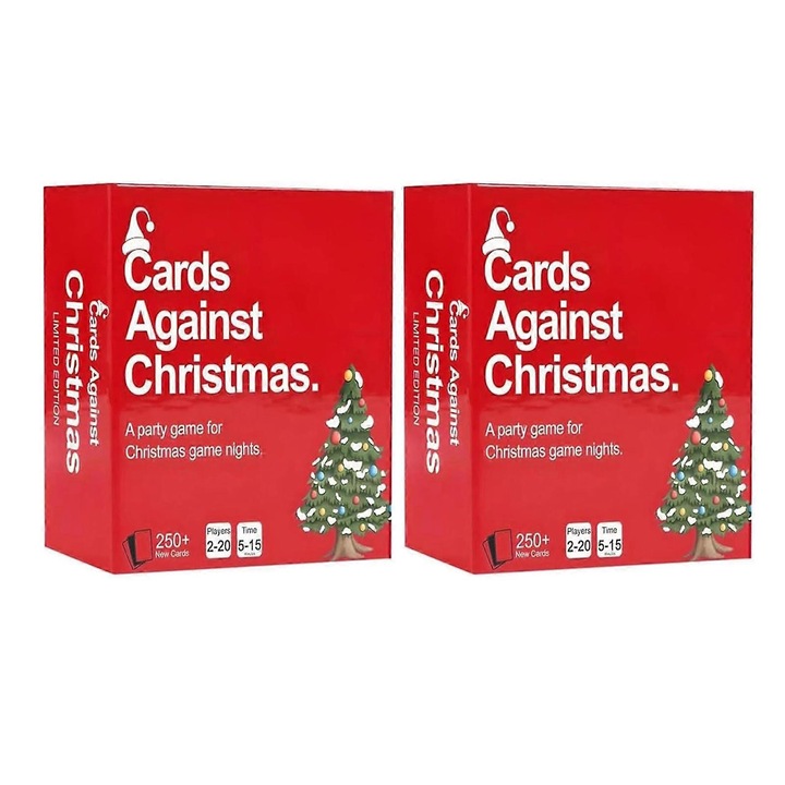 Карти срещу Коледа - Настолна игра, 2 бр., хумор, 10 карти за отговор