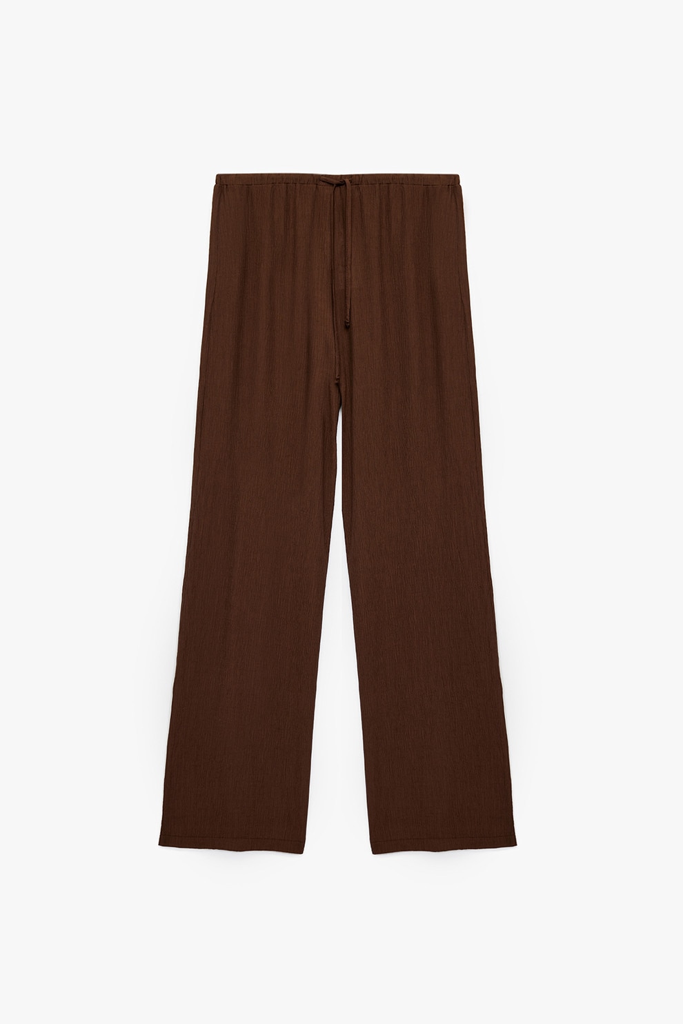 KOTON, Pantaloni cu cordon in talie, Maro inchis, 36