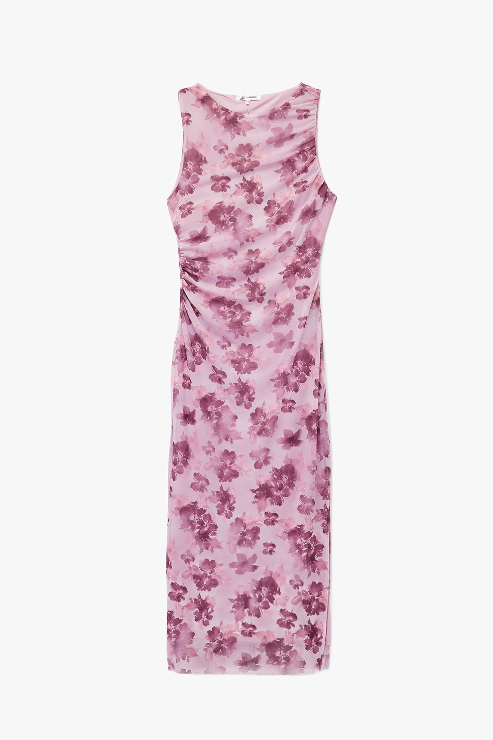 KOTON, Rochie midi cu model, Roz pastel, Roz fandango, L