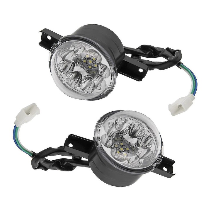 Set 2 proiectoare LED 12V pentru ATV-uri, alb, dimensiuni 103mm