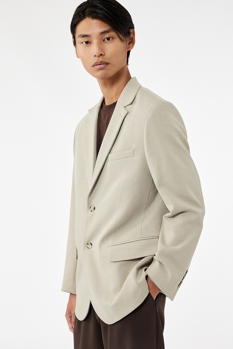 KOTON, Sacou regular-fit uni, Maro nisip