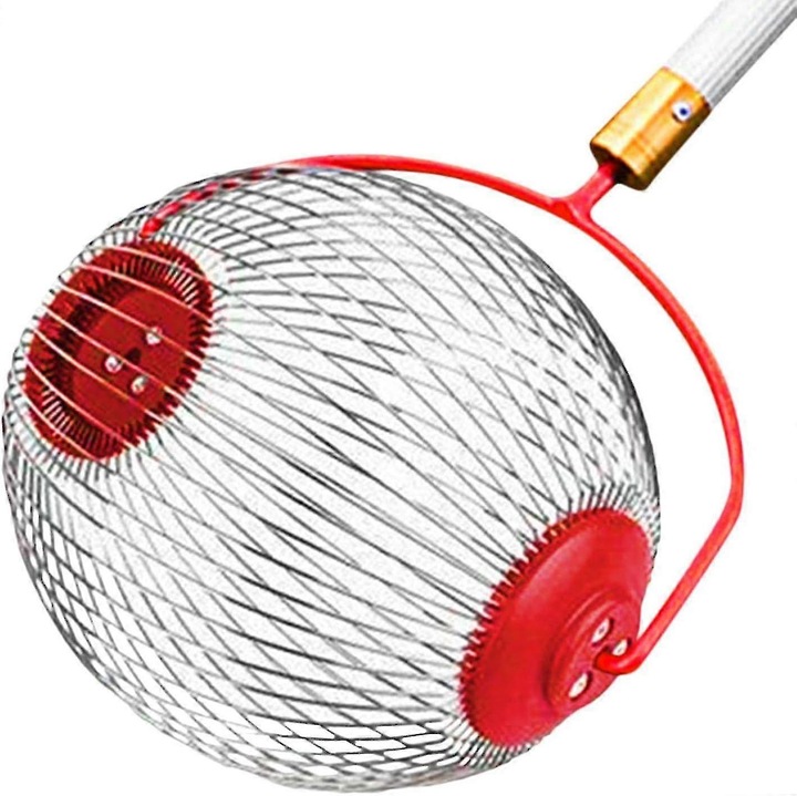 Colector de nuci, dimensiune mica 23x19cm, din otel inoxidabil, pentru nuci si conuri de brad