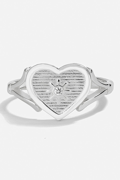 Mek's Jewels, Inel din argint veritabil in forma de inima, Argintiu