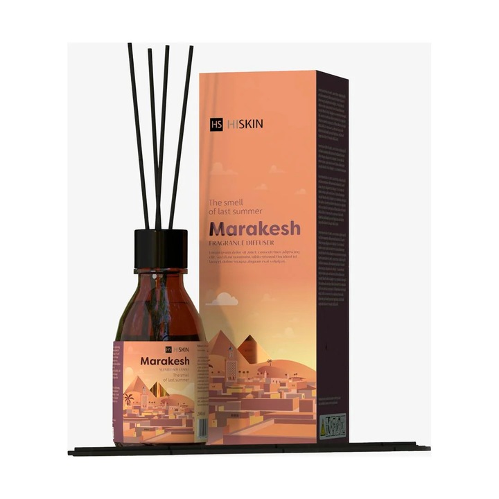 HiSkin Bon Voyage MARAKESH aromadiffúzor 80ml, elegáns design, egzotikus illat, ideális hálószobába vagy irodába