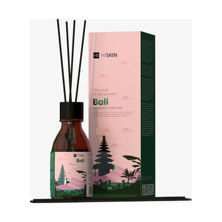 HiSkin Bon Voyage BALI 80ml szobaillatosító, elegáns design, trópusi aroma