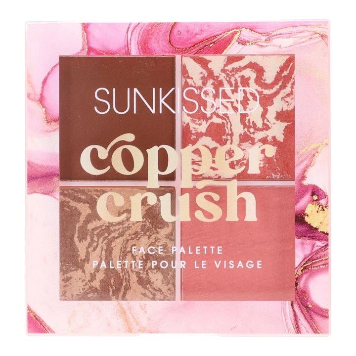 Paleta de fata Sunkissed Copper Crush, bronzer, blush, iluminator, 13.2g