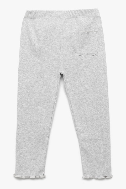 KOTON, Pantaloni tricotati fin cu talie elastica, Gri deschis