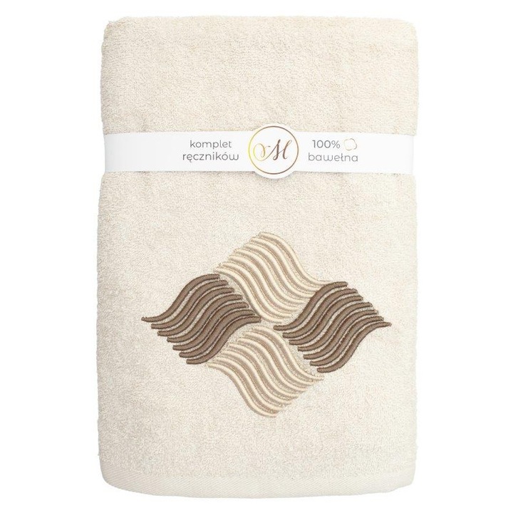 Комплект кърпи Фаро Марибела 3 броя, кремав, 70x140см, 50x100см, 30x50см