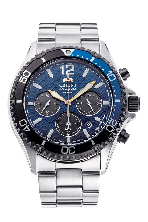 ORIENT, Rozsdamentes acél chrono karóra, Ezüstszín