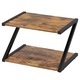 Piedestal imprimanta, LYCENXI®, 2 niveluri, design Z, maro, 44.5x29cm