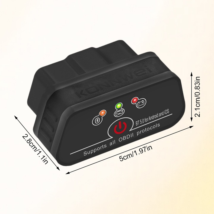 Автомобилен тестер / OBD II интерфейс, gxwcyi, ELM v2.2, чип PIK18F25K80, Bluetooth 4.0 за iPhone и Android (Obd2)