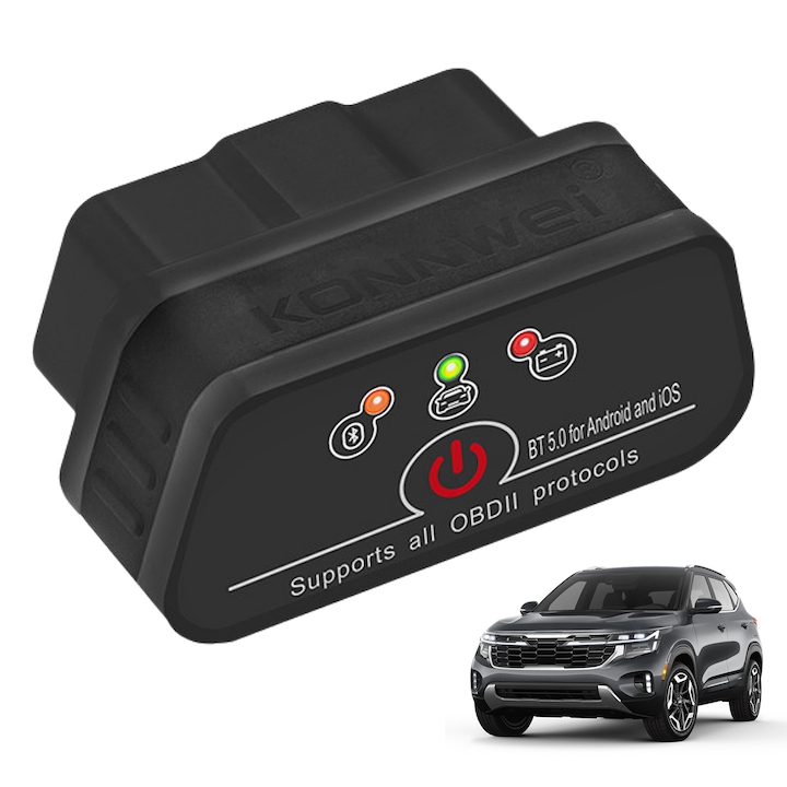 Autódiagnosztikai teszter / OBD II interfész, gxwcyi, ELM v2.2, PIK18F25K80 chip, Bluetooth 4.0 iPhone-hoz és Androidhoz (Obd2)