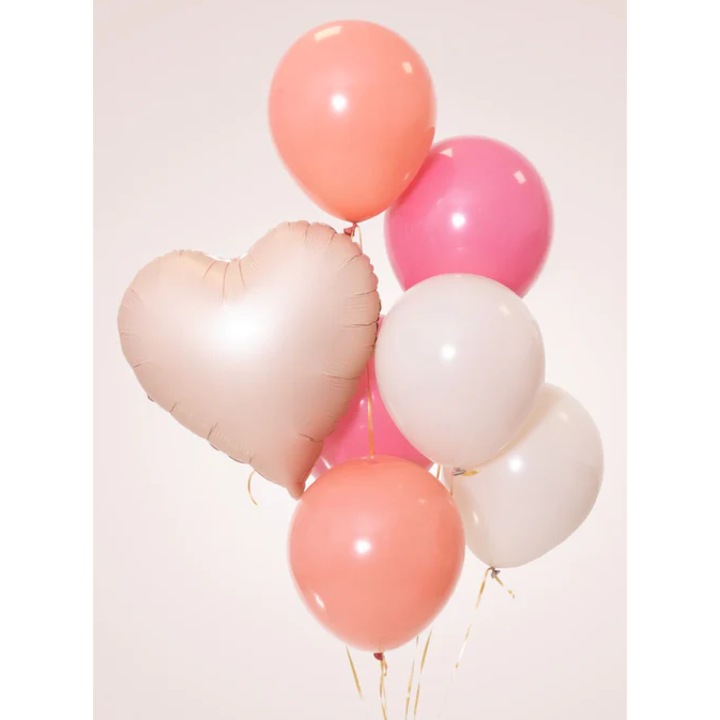 Balon foliowy Serce matowy karmel 45cm